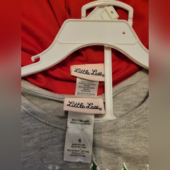 Girls three piece set, Little Lass, size 6, red and gray, new without tags - Picture 7 of 8